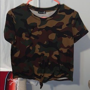army crop top